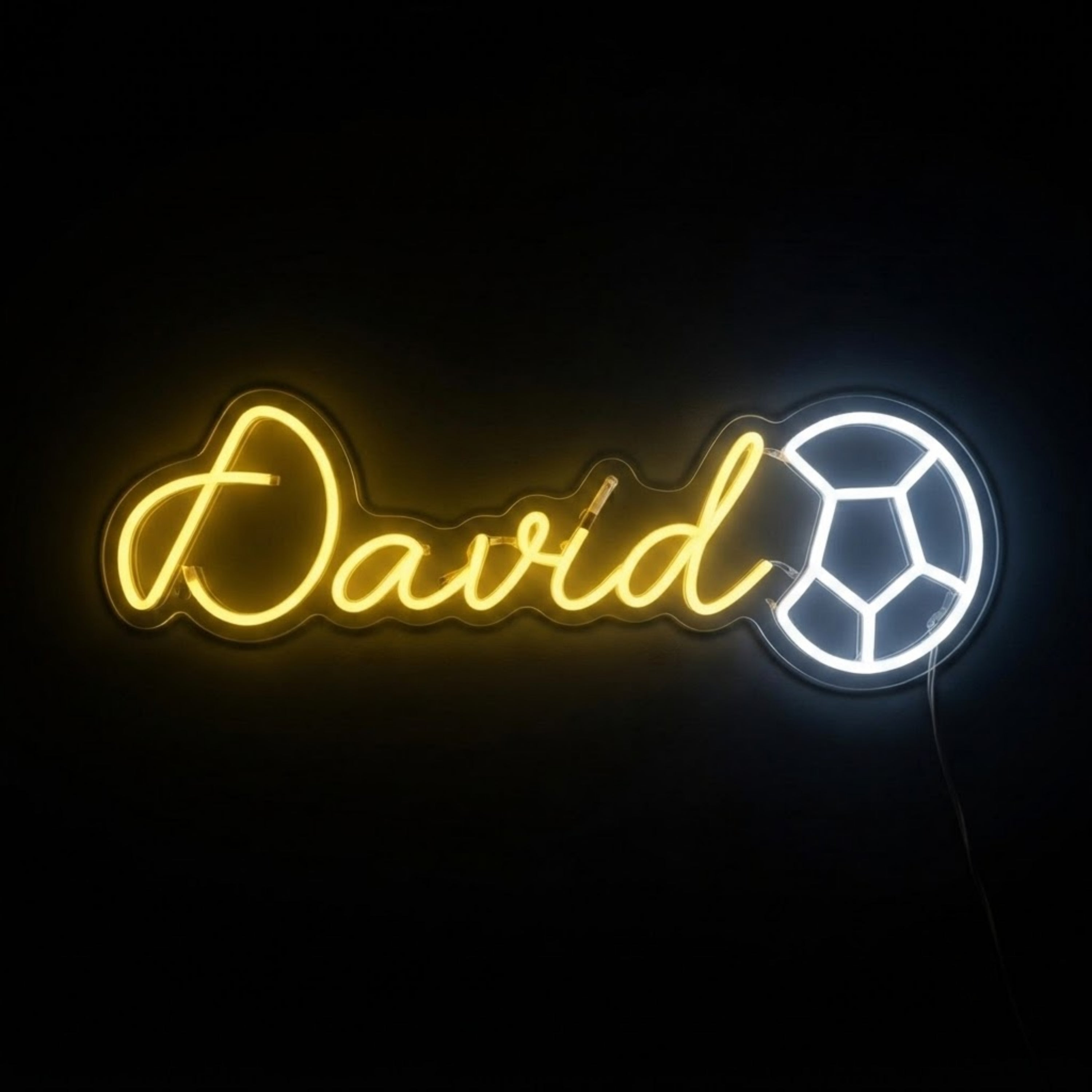 Custom Soccer Neon Sign with Name Personalized LED Football Light, Soccer Room D